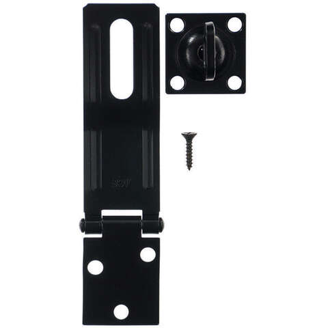 Ace Black Steel 4-1/2 in. L Swivel Staple Safety Hasp, Pack of 5