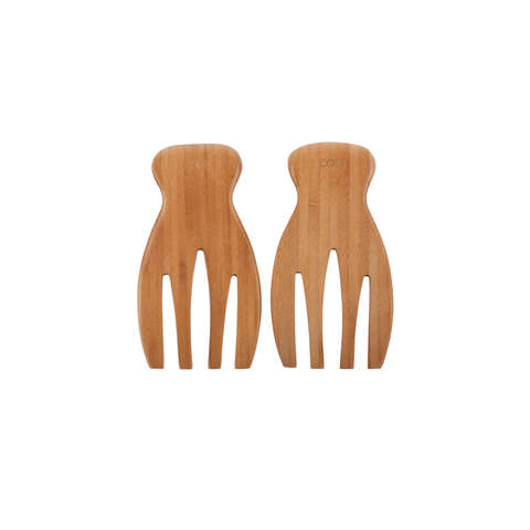 Core Kitchen Brown Bamboo Salad Forks, Pack of 6