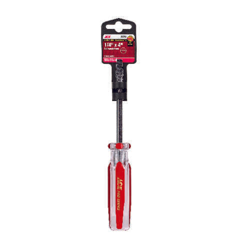 Ace 1/4 in. X 4 in. L Slotted Screwdriver 1 pc, Pack of 3