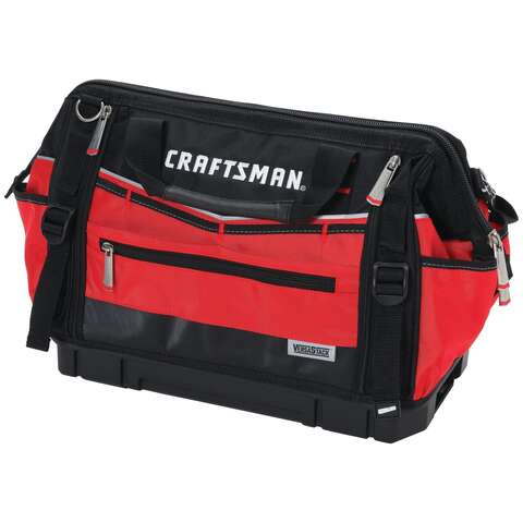 Craftsman VERSASTACK 8.5 in. W X 13.5 in. H Polyester Tool Bag 31 pocket Black/Red 1 pc