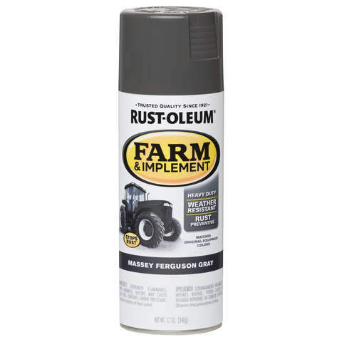 Rust-Oleum Specialty Indoor and Outdoor Gloss Massey Ferguson Gray Farm & Implement 12 oz, Pack of 6