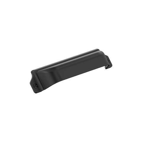 Amerock Cabinet Pull Cup 3 in. & 3-3/4 in. Matte Black 1 pk