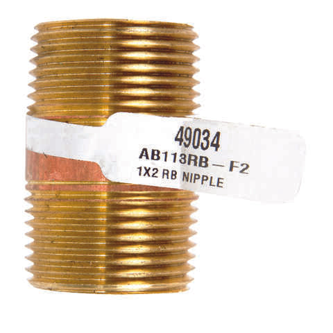 JMF Company 1 in. MPT X 1 in. D MPT Brass Nipple 2 in. L