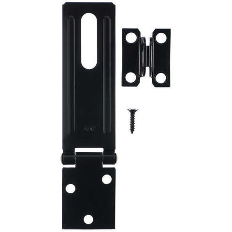 Ace Black Steel 4-1/2 in. L Fixed Staple Safety Hasp, Pack of 5