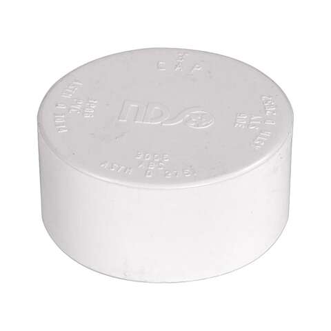 NDS Schedule 35 3 in. Hub each X 3 in. D Hub PVC Drain Cap 1 pk