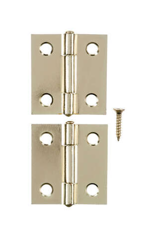 Ace 2.75 in. W X 1-1/2 in. L Bright Brass Brass Narrow Hinge 2 pk, Pack of 5