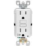 Leviton 15 amps 125 V White Audible Outlet 5-15R 1 pk