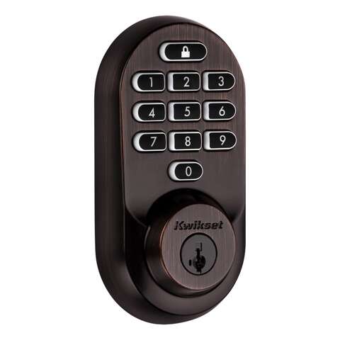 Kwikset SmartKey Halo Venetian Bronze Metal Wifi Deadbolt