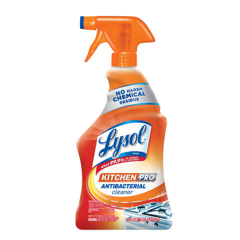 Lysol Kitchen Pro Citrus Scent Kitchen Cleaner Liquid Spray 22 oz, Pack of 9