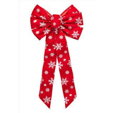 Holiday Trims Red/White Striped Christmas Bow 26 in., Pack of 12