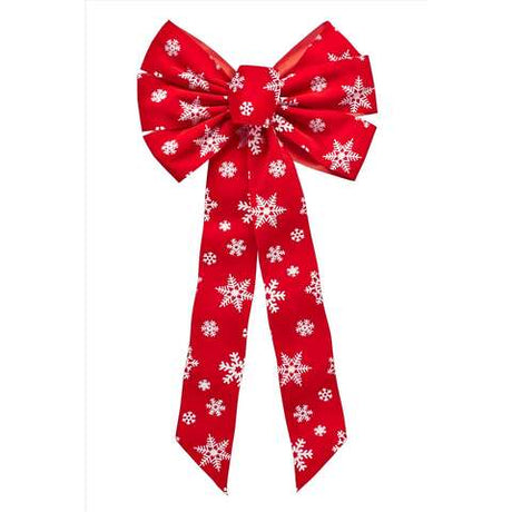 Holiday Trims Red/White Striped Christmas Bow 26 in., Pack of 12
