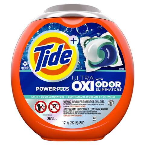 Tide Ultra Oxi Original Scent Laundry Detergent Pod 25 pk, Pack of 4