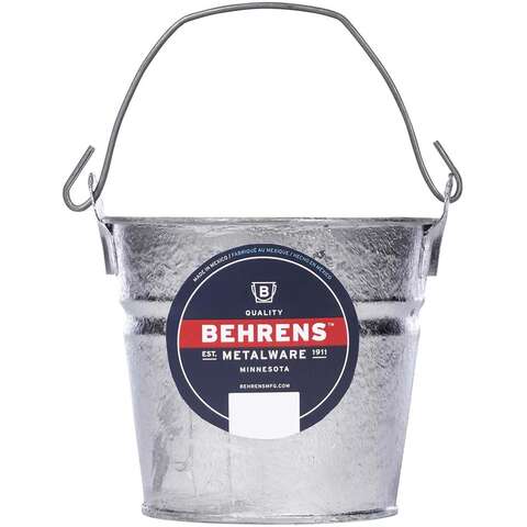 Behrens Hot Dipped 2 qt Galvanized Pail Gray