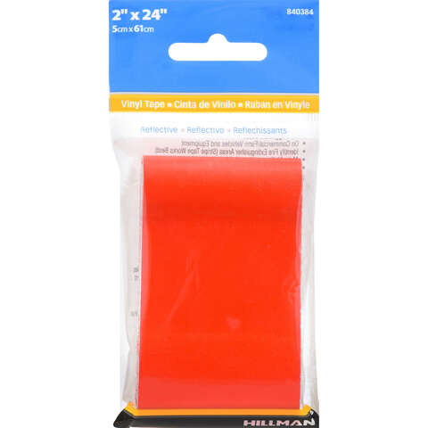 HILLMAN 2 in. W X 24 in. L Red Reflective Safety Tape 1 pk, Pack of 5