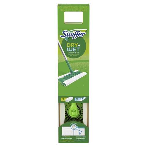 Swiffer Sweeper Dry + Wet 10 in. W Dry/Wet Sweeping Kit