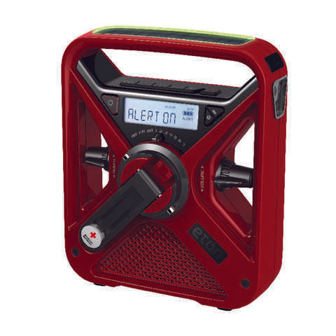 Eton American Red Cross Red Weather Alert Radio Flashlight Digital Battery Operated