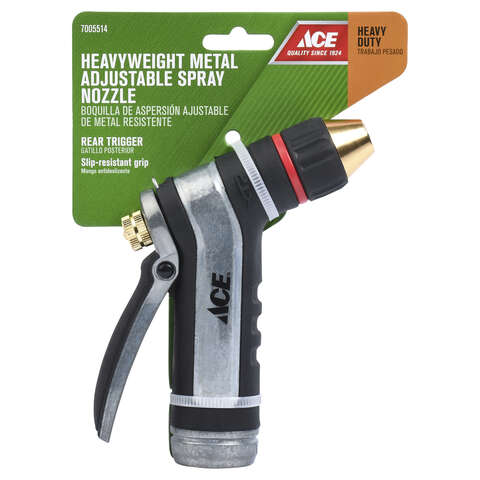 Ace Adjustable Shower and Stream Metal Heavy-Duty Hose Nozzle