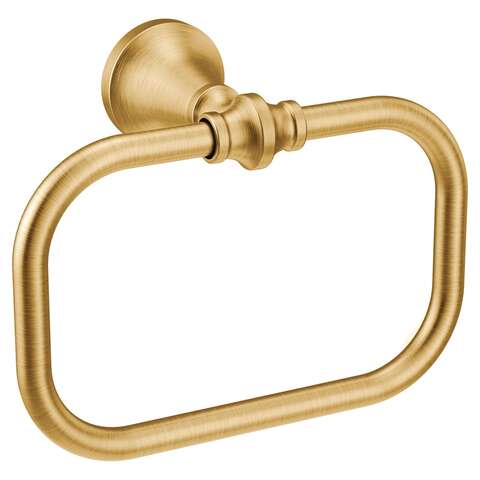 Moen Colinet Brushed Gold Towel Ring 7-1/2 in. L Zinc