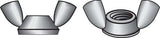 Hillman 3/8 in. Cold Forged Stainless Steel USS Wing Nut 50 pk