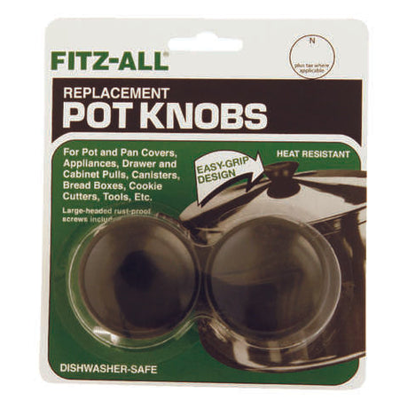 Fitz-All Plastic Replacement Pot Knob Black