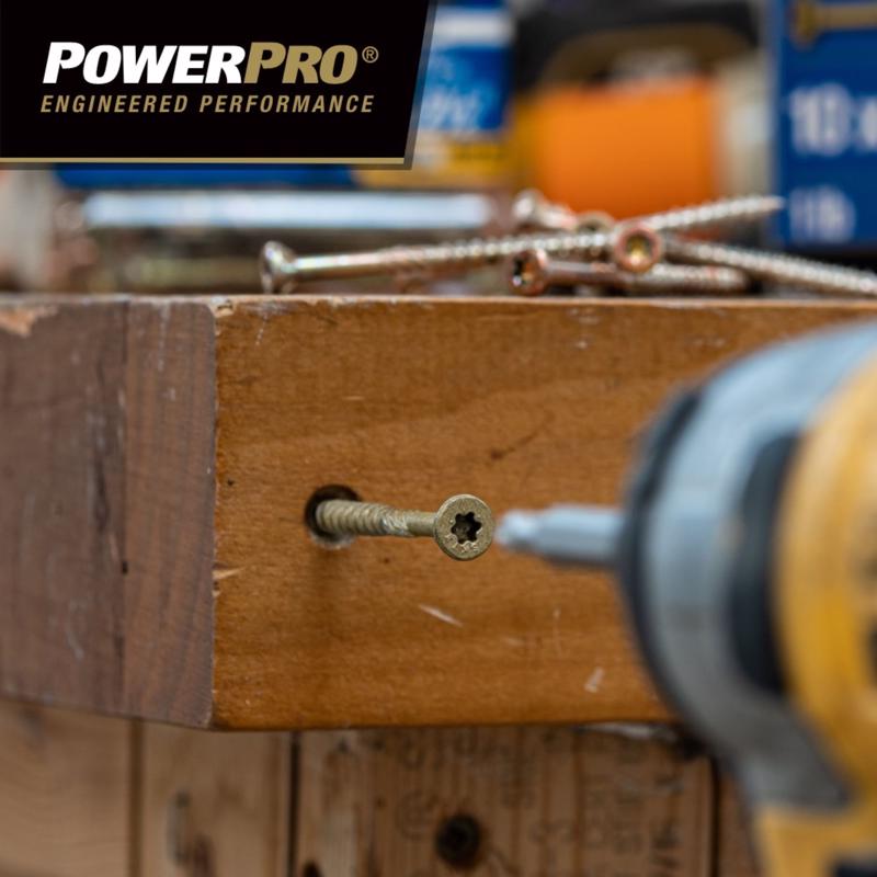 HILLMAN Power Pro No. 9 in. X 2-1/2 in. L Bronze Star Flat Head Premium Deck Screws 1 lb 88 pk