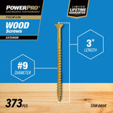 HILLMAN Power Pro No. 9 in. X 3 in. L Bronze Star Flat Head Premium Deck Screws 5 lb 373 pk