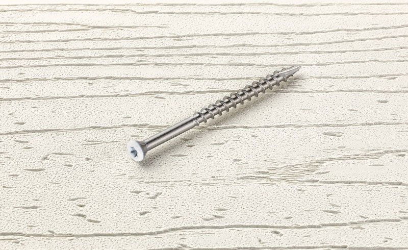 Starborn Headcote No. 7 X 2-1/4 in. L White Star Trim Head Deck Screws 350 pk