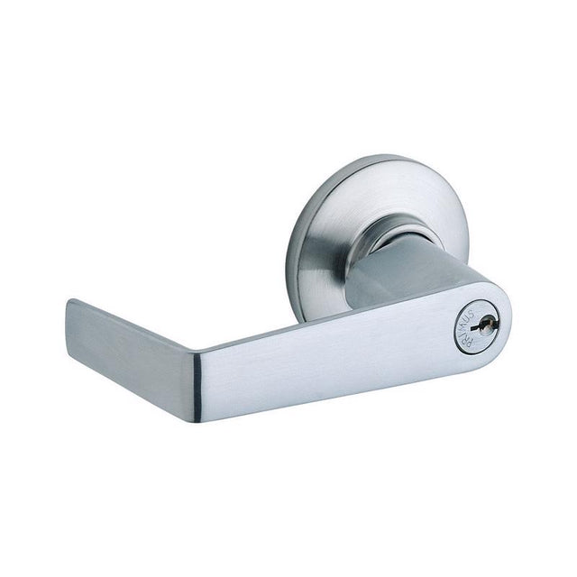 Schlage Saturn Satin Chrome Entry Lever 1-1/8 in.