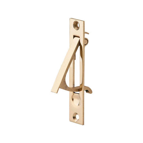 Schlage 230B3 Pocket Door Pull, 1-5/8 in W, 3-7/8 in H, Solid Brass, Brass