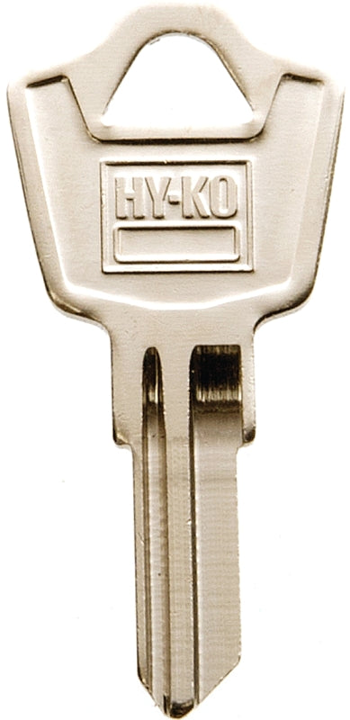 Hy-Ko 11010ES8 Key Blank, Brass, Nickel, For: ESP Vehicle Locks, ES8 Key Number, Pack of 10