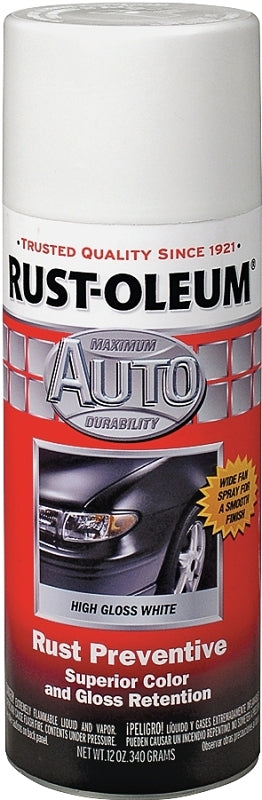 Rust-Oleum 252468 Automotive Spray Paint, Gloss, White, 11 oz Can