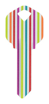 HILLMAN Wackey Stripes House/Office Universal Key Blank KW1 Single, Pack of 6