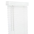 Living Accents Faux Wood 2 in. Mini-Blinds 32 inch in. W X 60 inch in. H White Cordless