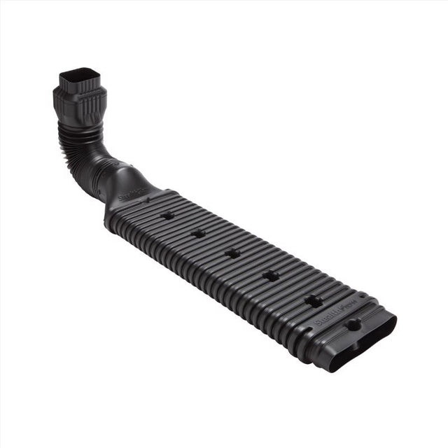 Amerimax StealthFlow 4.75 in. H X 7.25 in. W X 43 in. L Black Vinyl K Downspout Extension
