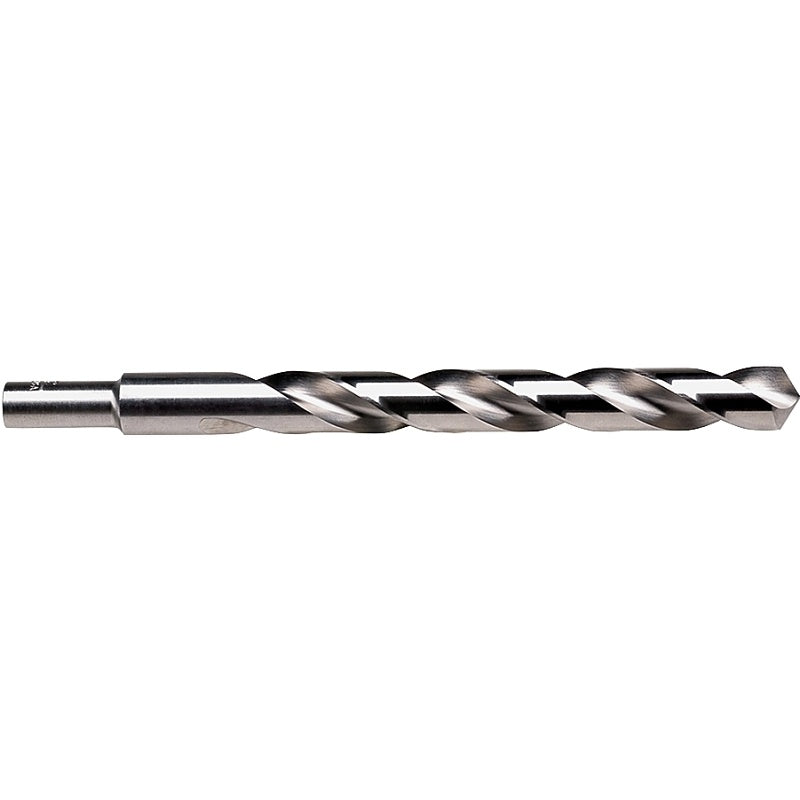 Irwin 73825 Jobber Drill Bit, 25/64 in Dia, 5-1/8 in OAL, Spiral Flute, 2-Flute, 25/64 in Dia Shank, Reduced Shank