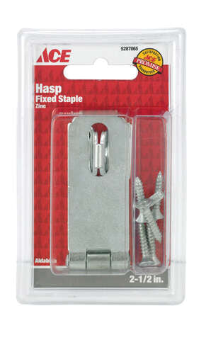 Ace Zinc 2-1/2 in. L Fixed Staple Safety Hasp