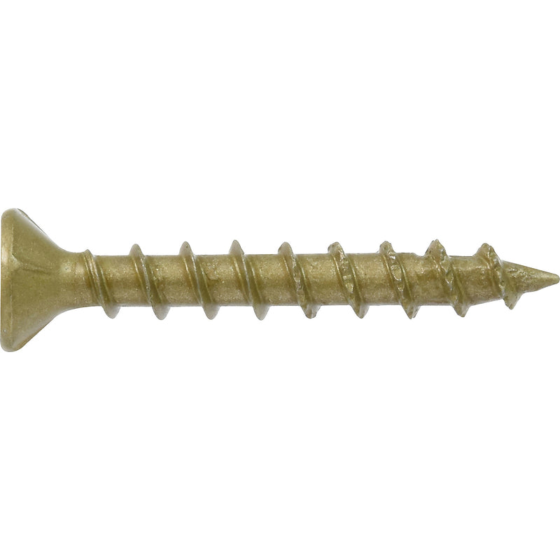 HILLMAN Power Pro No. 8 Ga. X 1-1/4 in. L Star Flat Head Coarse Multi-Material Screws, Pack of 5