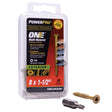 HILLMAN Power Pro No. 8 Ga. X 1-1/2 in. L Star Flat Head Coarse Multi-Material Screws, Pack of 5