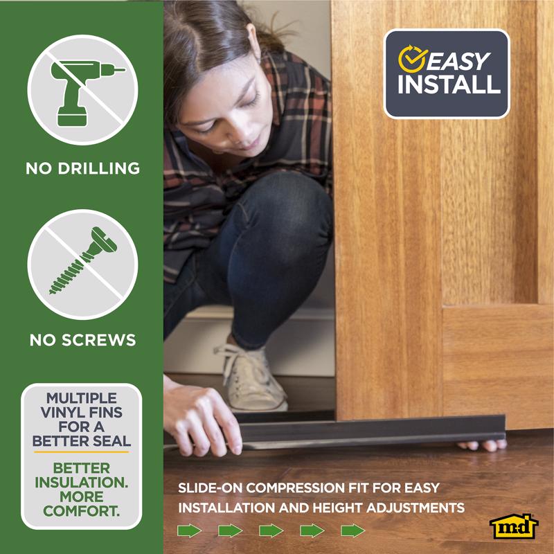 M-D Building Products DENY Brown Vinyl Seal For Doors 36 in. L X 1.75 in.