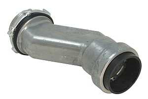 Southwire SIMPush 65072601 Offset Conduit Connector, 1/2 in Push-In, 1.33 in OD, Metal