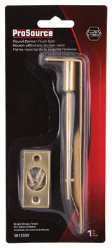 ProSource LR-004-PS Flush Bolt, 1 x 1/2 in Bolt Head, 5 in L Bolt, Solid Brass, Polished Brass