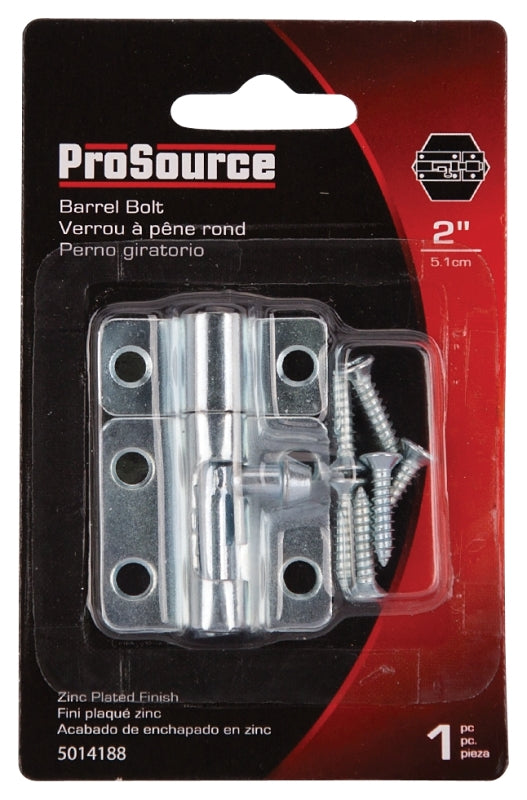 ProSource CL-199-PS Barrel Bolt, Steel, Zinc