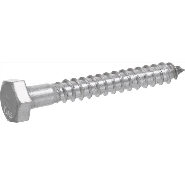 HILLMAN 5/16 in. X 2-1/2 in. L Hex Stainless Steel Lag Screw 25 pk