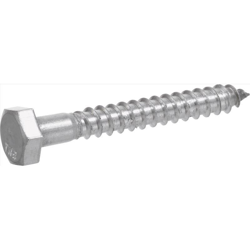 HILLMAN 1/2 in. X 3 in. L Hex Stainless Steel Lag Screw 25 pk