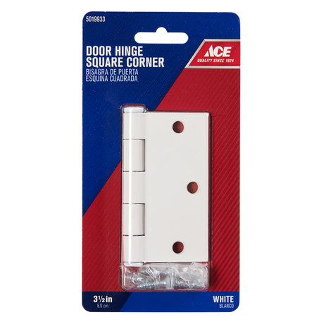 Ace 3-1/2 in. L White Residential Door Hinge 1 pk