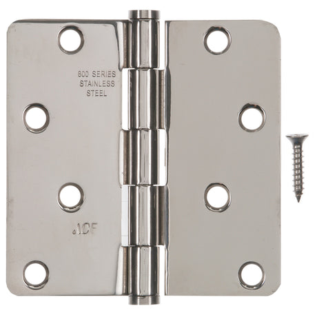 Ace 4 in. L Stainless Steel Residential Door Hinge 1 pk