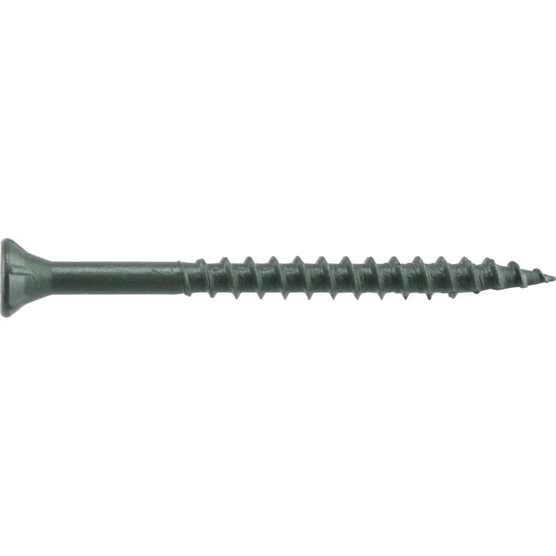 HILLMAN Deck Plus No. 8 Ga. X 2 in. L Green Star Flat Head Exterior Deck Screws 1 lb 125 pk