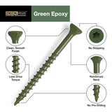 HILLMAN Deck Plus No. 8 Ga. X 1-1/4 in. L Green Star Flat Head Exterior Deck Screws 75 pk