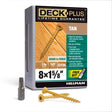 HILLMAN Deck Plus No. 8 in. X 1-5/8 in. L Tan Star Flat Head Exterior Deck Screws 1 lb 147 pk