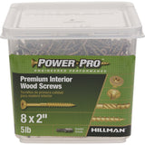 HILLMAN Power Pro No. 8 X 2 in. L Star Coarse Wood Screws 709 pk
